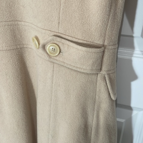 Beige Handmade buttoned wool coat size S - Picture 12 of 13